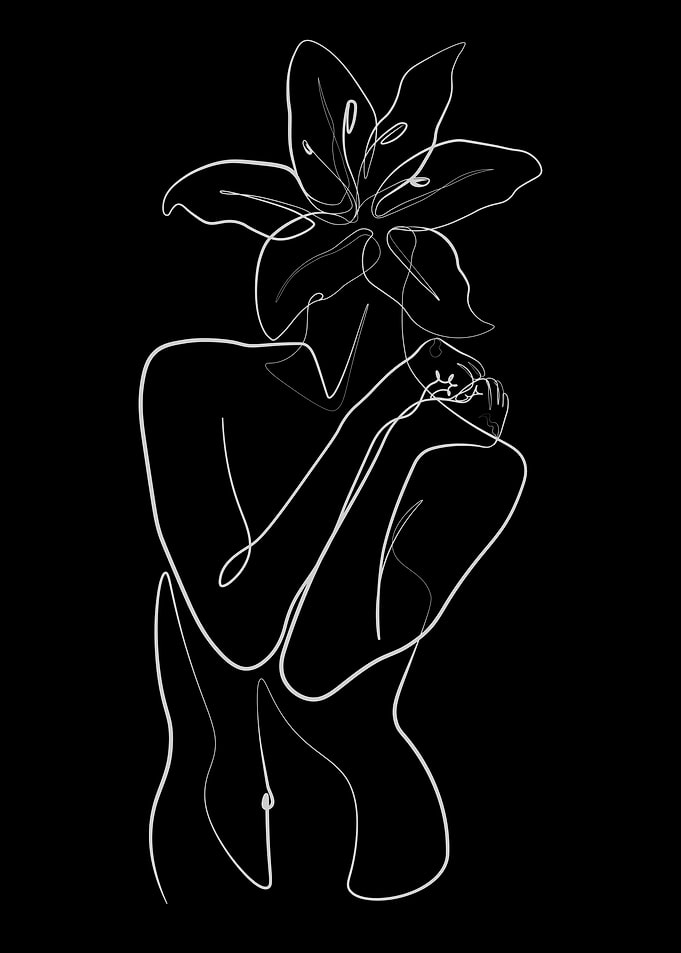 One Line Art Woman