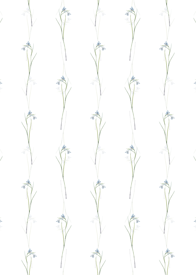 Floral Blue Pipe Pattern