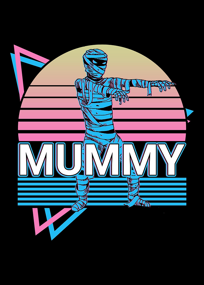 Mummy Halloween Retro