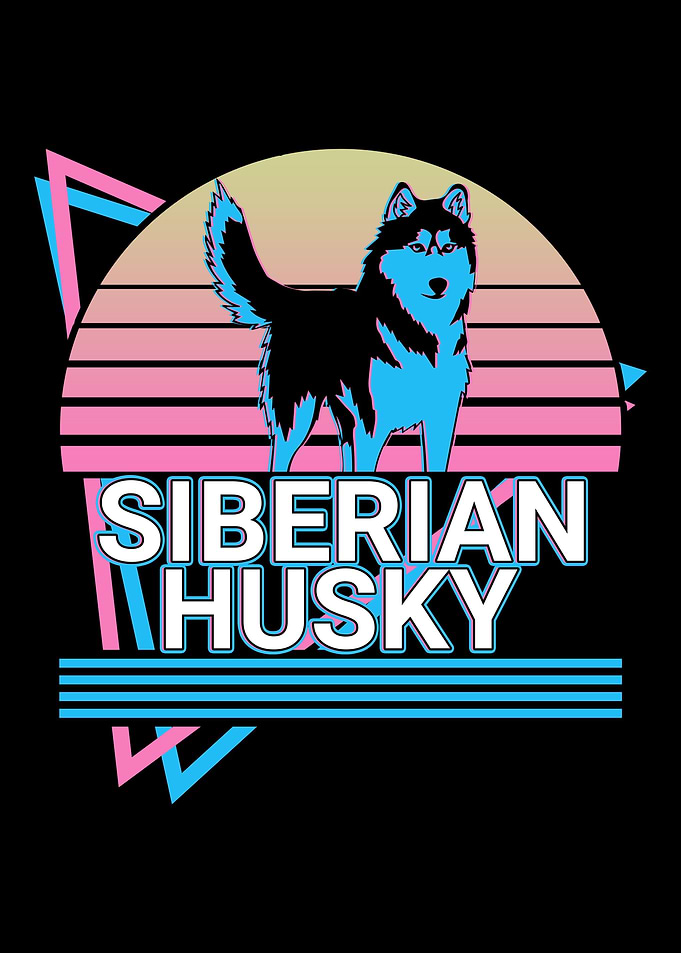 Siberian Husky Retro