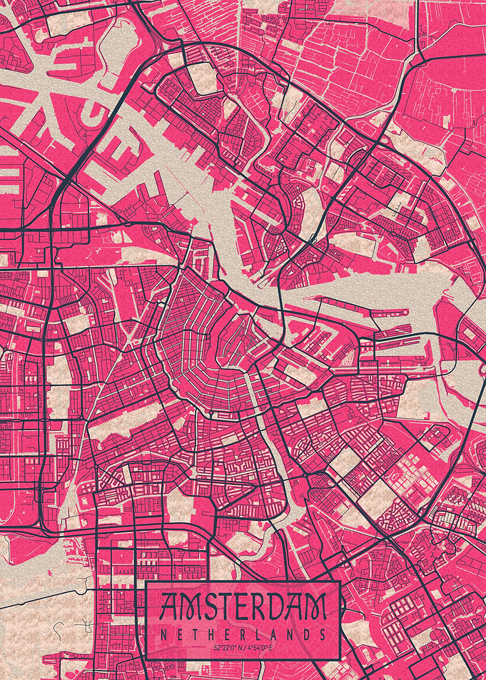 Amsterdam Map Blossom