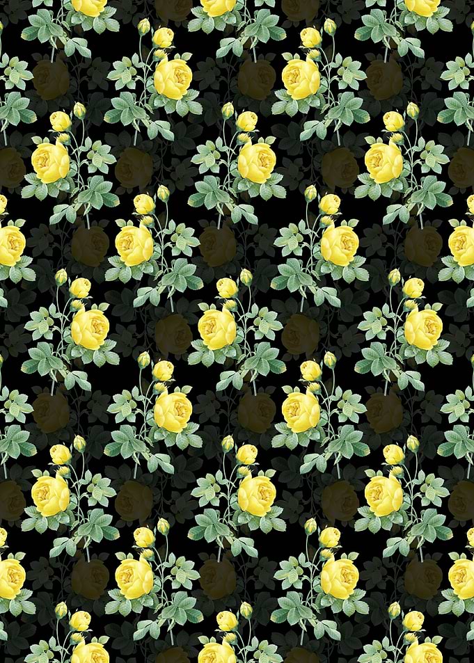 Floral Yellow Rose Pattern