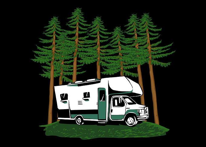 Retro RV Camper Van