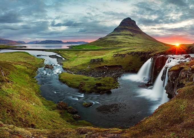 Sunset Waterfall