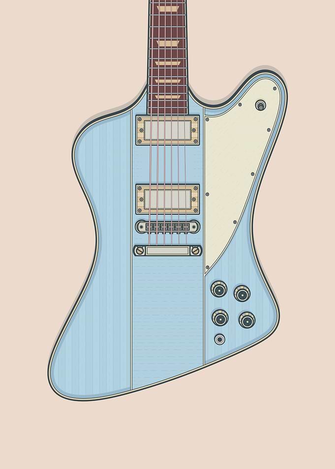 Frost Blue Stylish Guitar