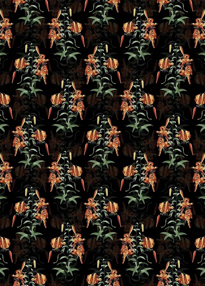 Floral Tiger Lily Pattern