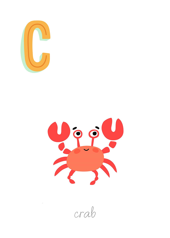 Animal Alphabet C Crab