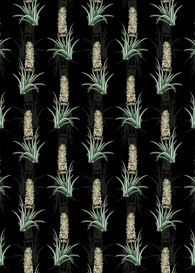 Floral Snake Plant Pattern