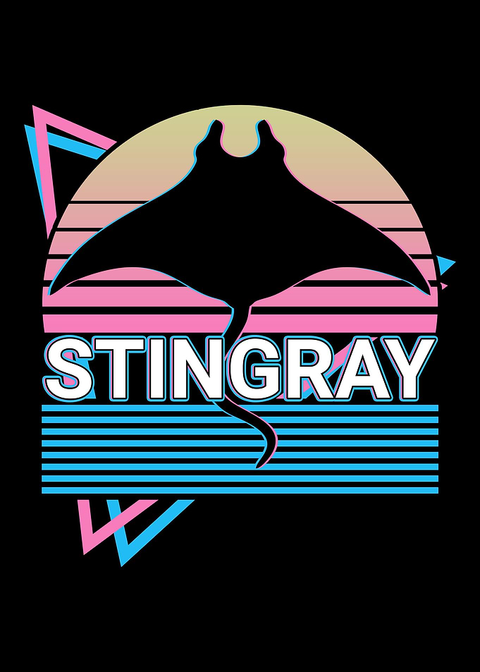 Stingray Manta Ray Retro