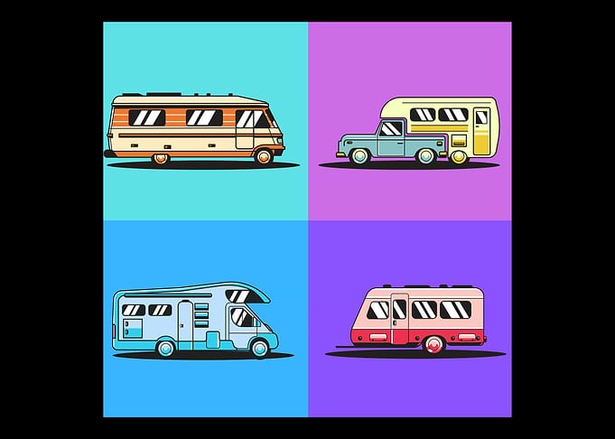 Retro RV Camper Van