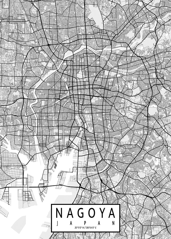 Nagoya City Map Light