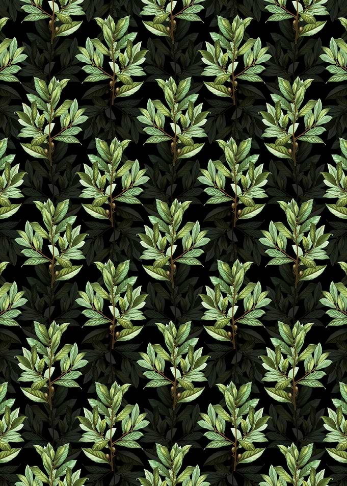 Floral Bay Laurel Pattern