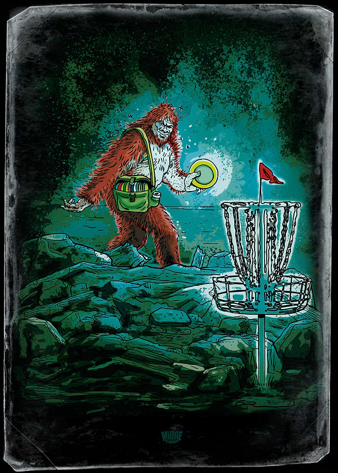 Disc Golfing in The Woods