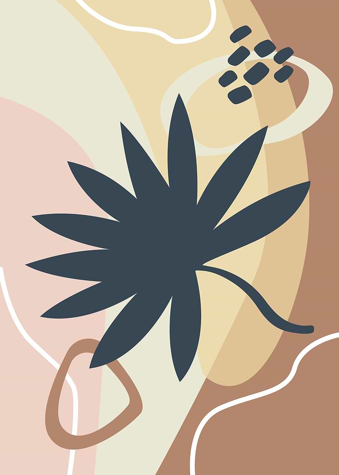 Aesthetic Boho leaf shape