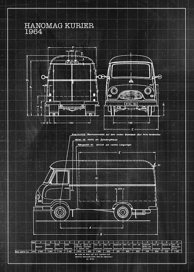 Blueprint Hanomag Kurier