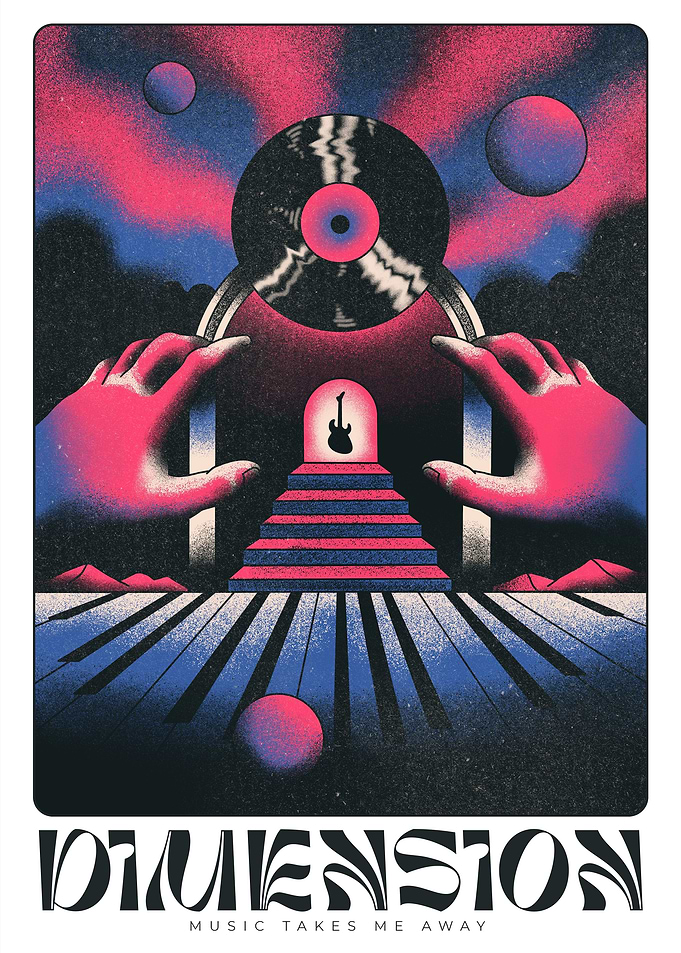 Psychedelic Vinyl Record