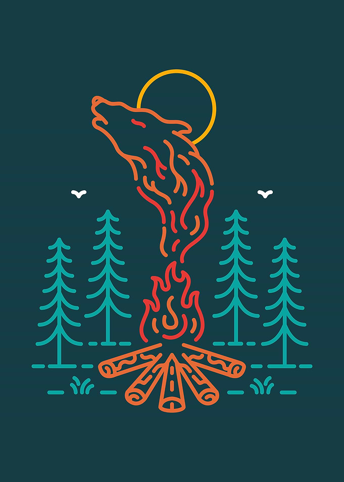 Camping with Wild Wolf