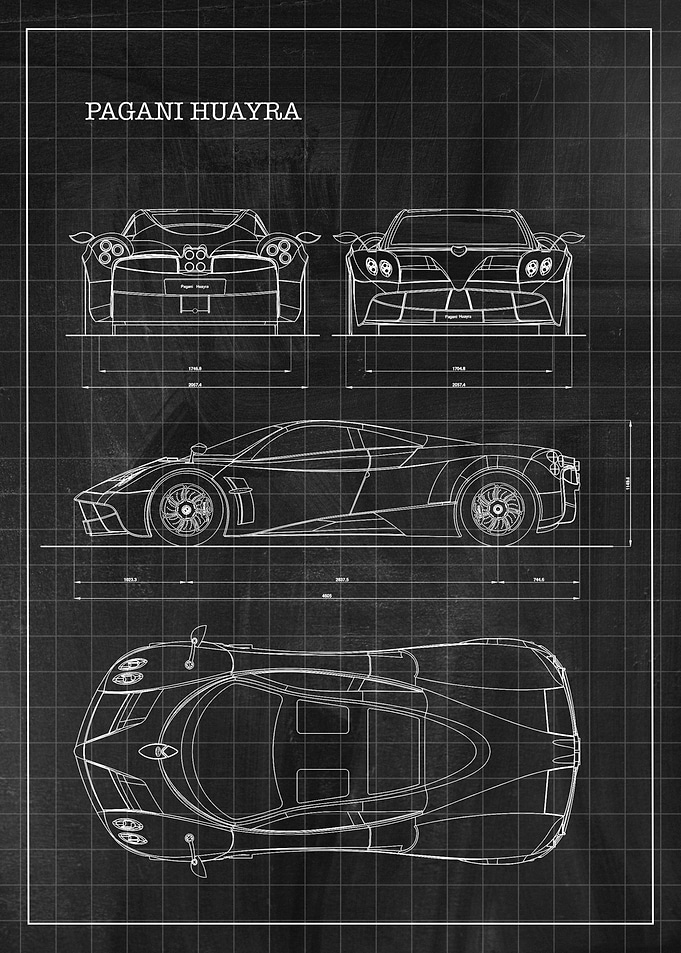 Blueprint Pagani Huayra