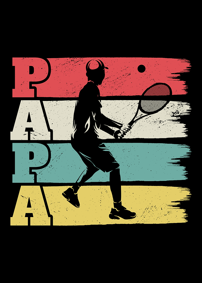 Fathers Day Papa Tennis