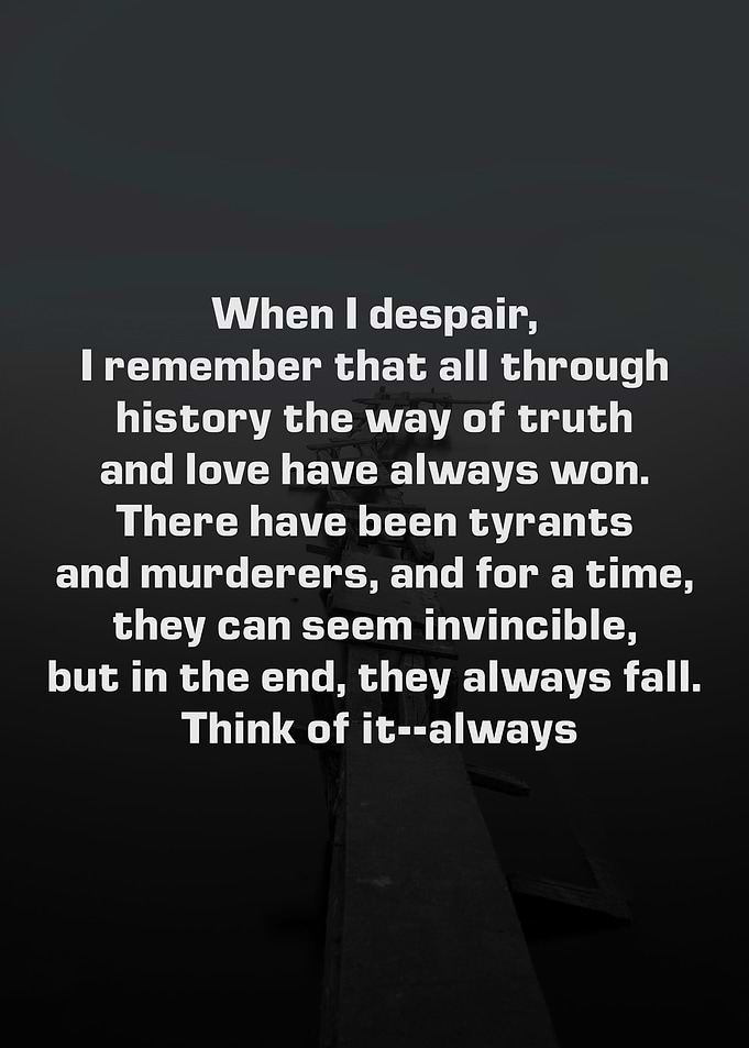 When I despair quotes