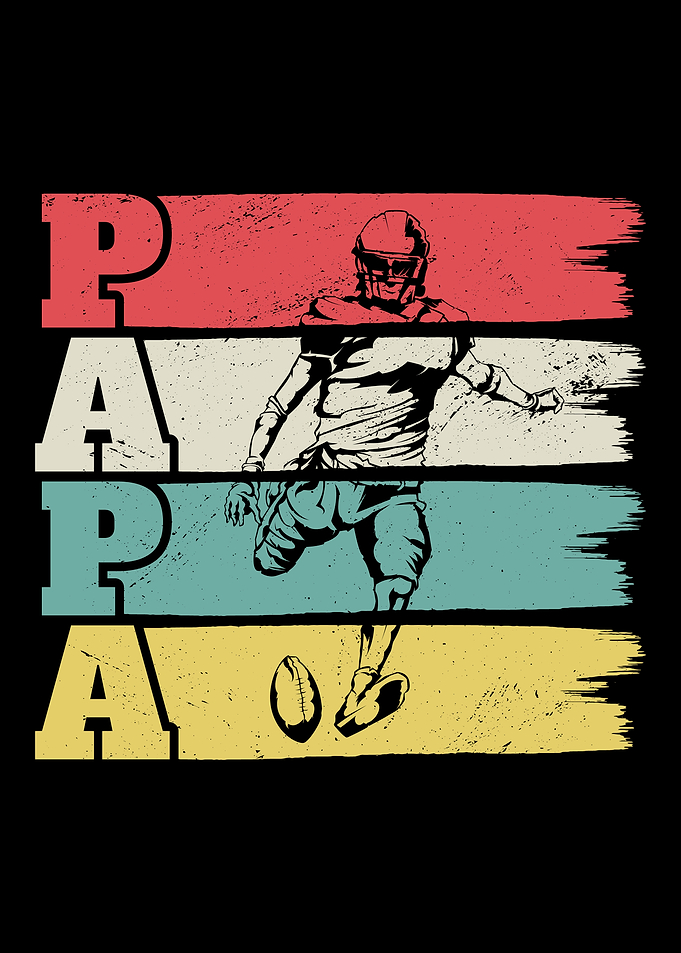 Fathers Day Papa Football