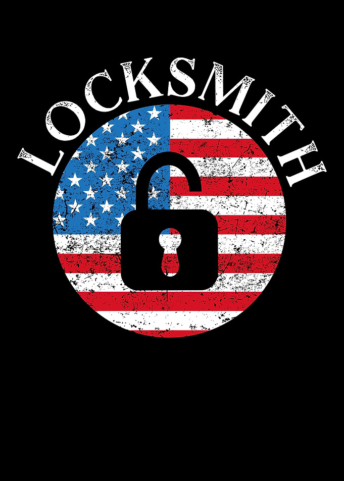 USA Flag Locksmith Lock