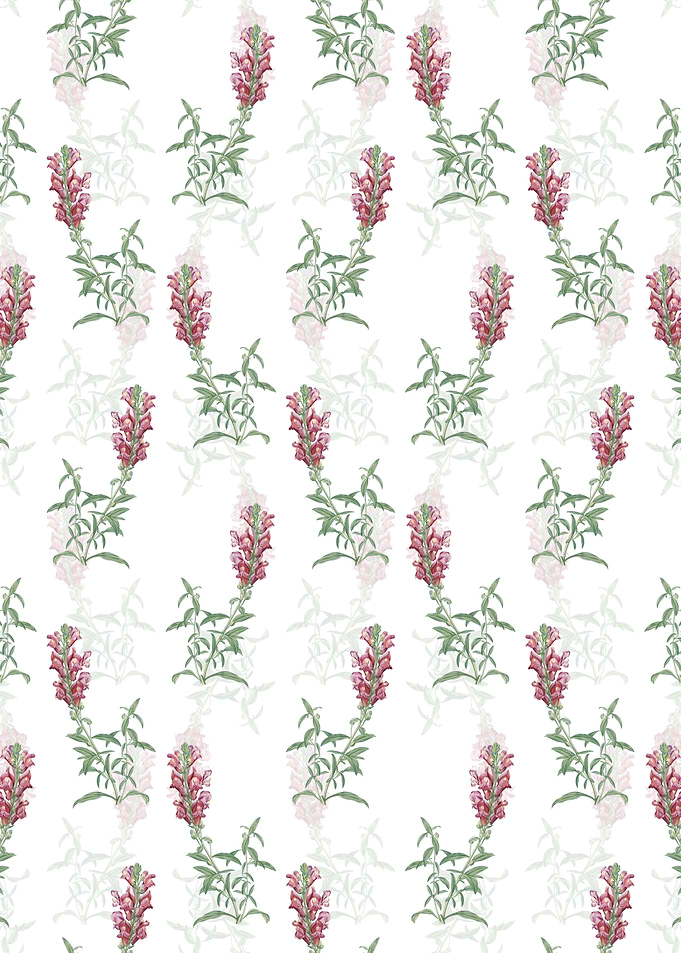 Floral Red Dragon Pattern