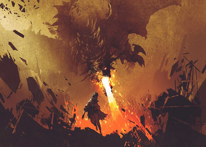 Fire breathing dragon