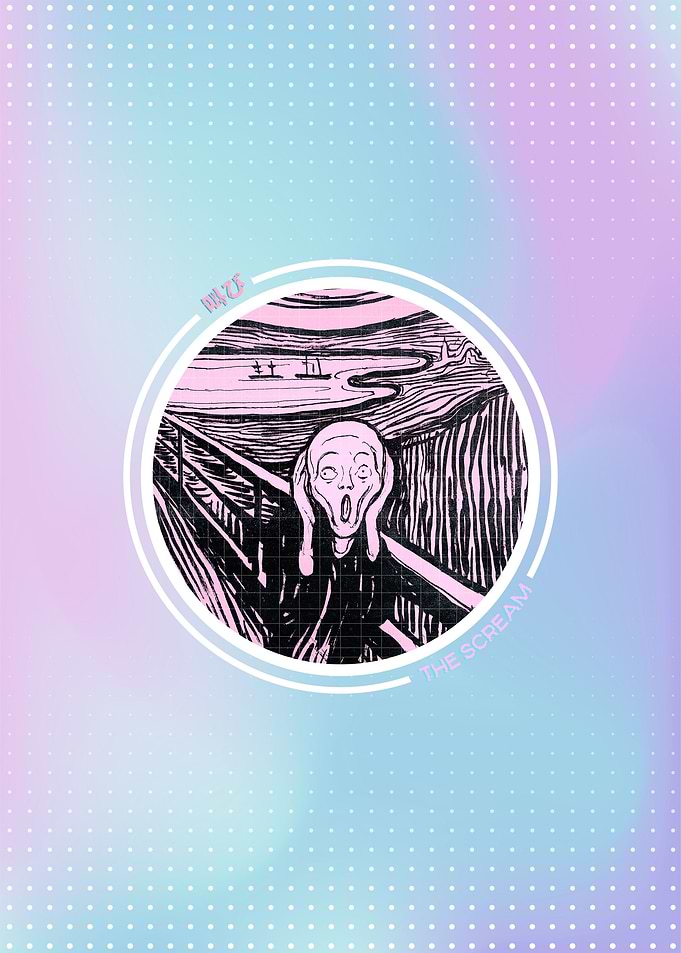 Retro Vaporwave The Scream