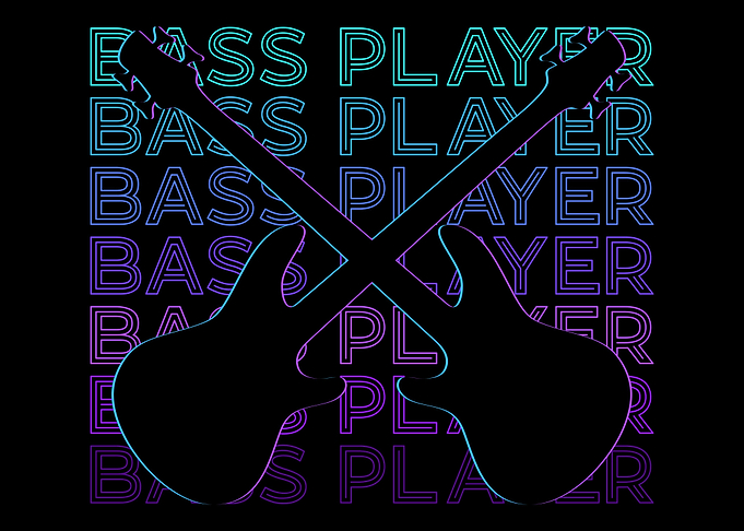 Bass Player Retro