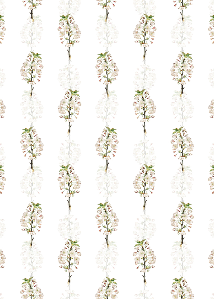 Floral Pear Tree Pattern