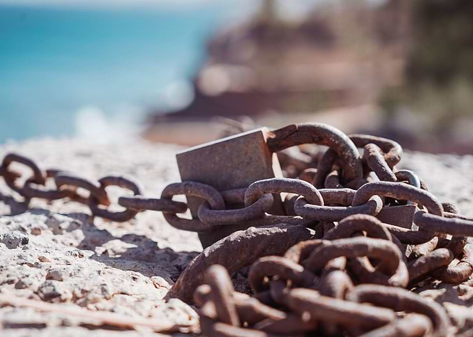 rusty iron lock