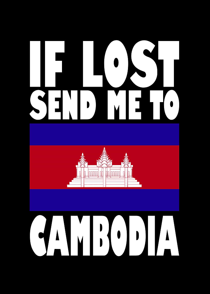 Cambodia Flag Saying