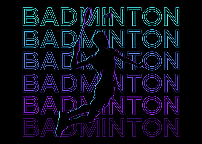 Badminton Player Retro