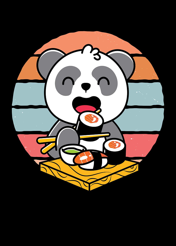 Sushi Rolls Panda Bear