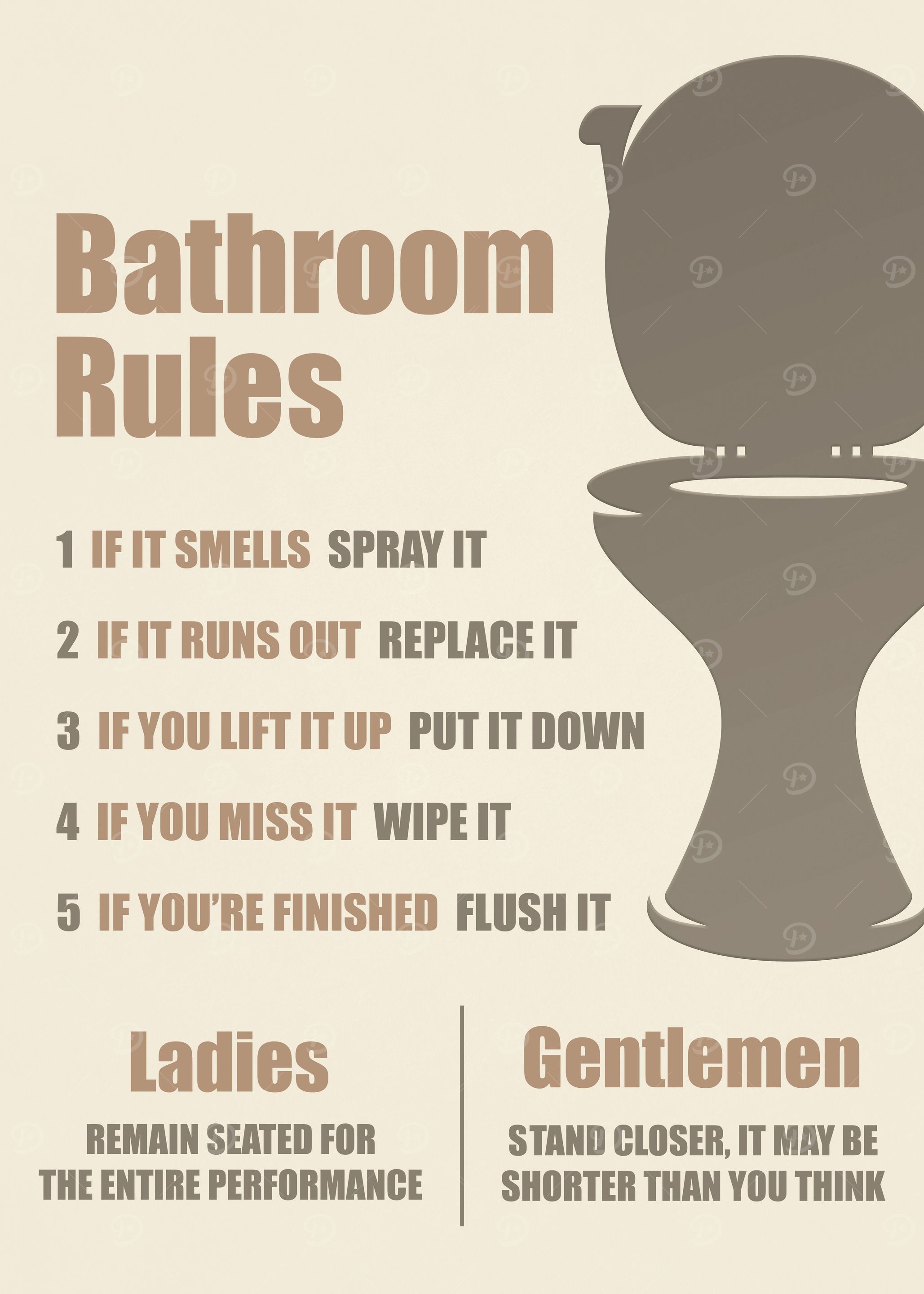 Funny Bathroom Rules