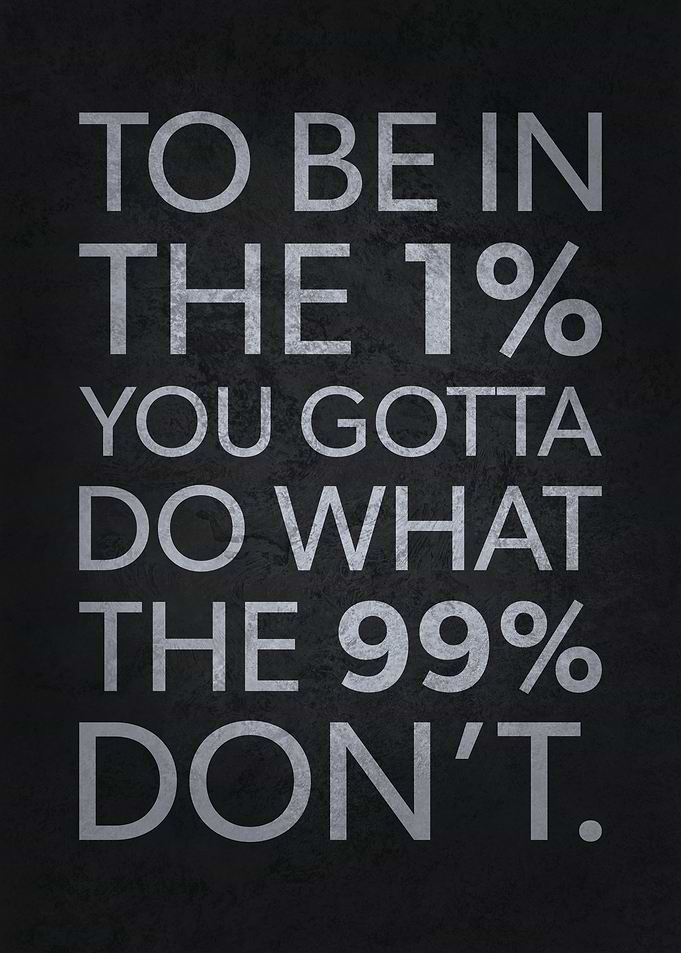 To Be In The 1 Percent