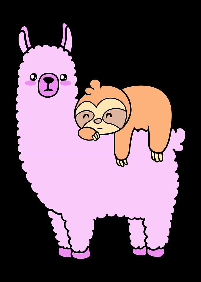 Sloth Riding Llama