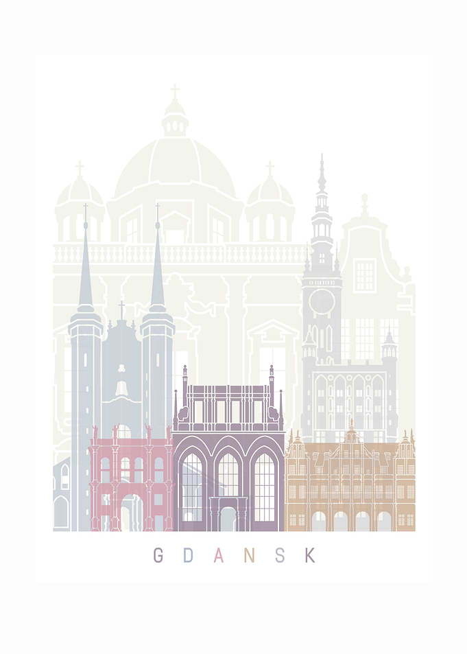 GDANSK SKYLINE POSTER