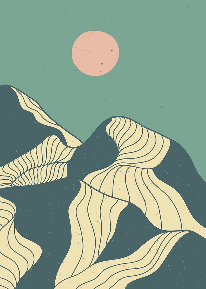 Vintage Mountain Poster