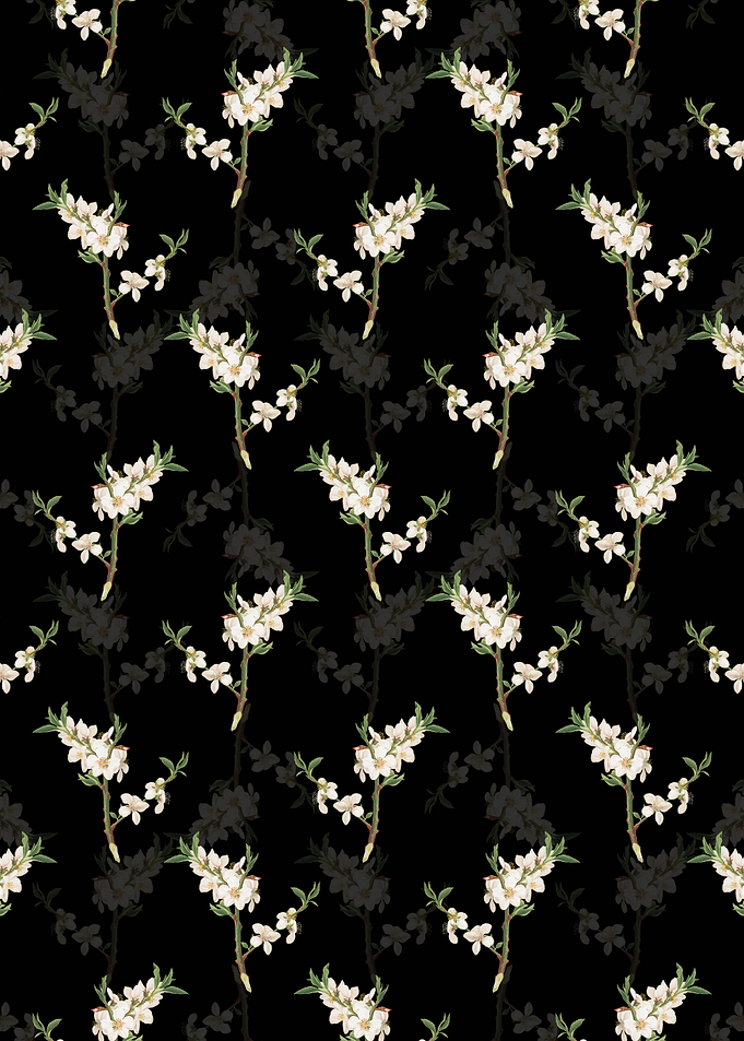 Almond Tree Flower Pattern