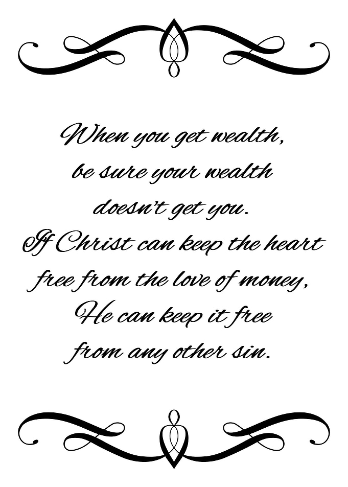 Wealth and Love of Money