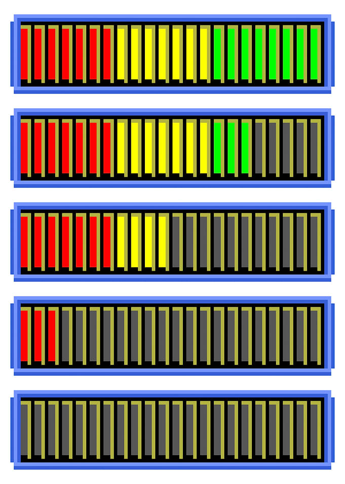 Stamina bars mixed on whit