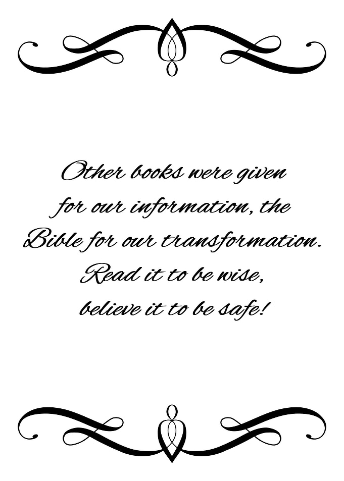 The Bible Transforms