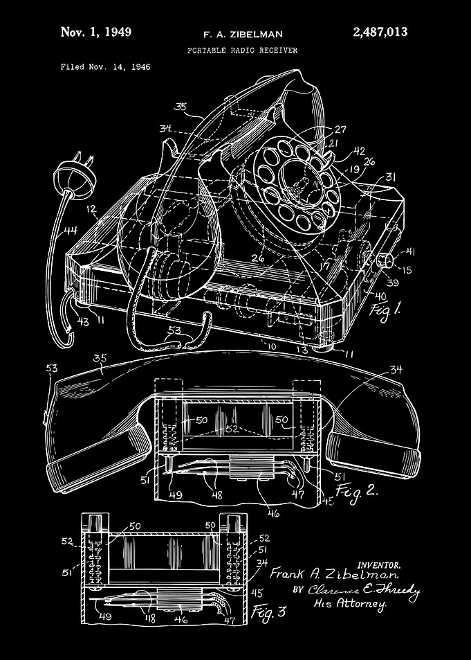 Vintage Telephone Patent