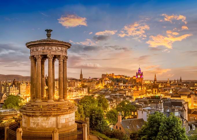 Magical sunset Edinburgh