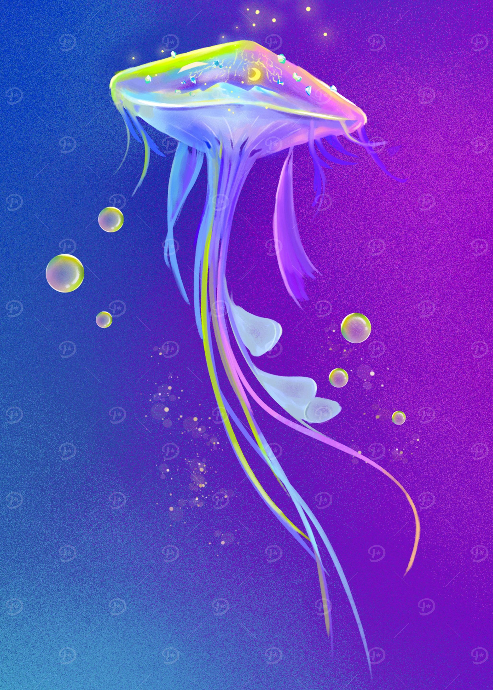 Jellyfish underwater world