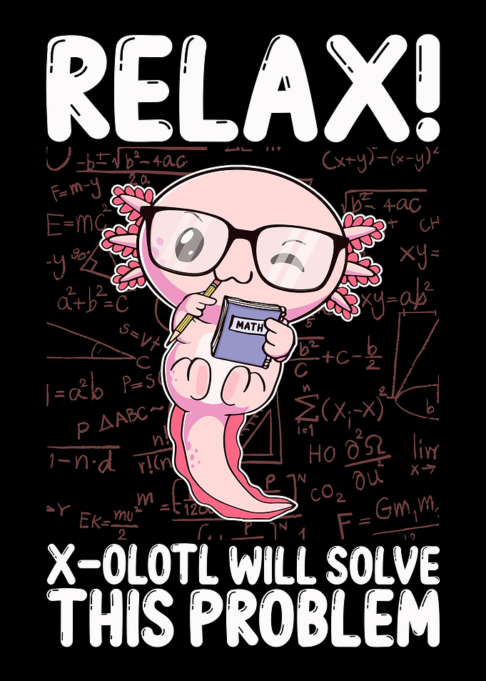 Funny Math Kawaii Axolotl