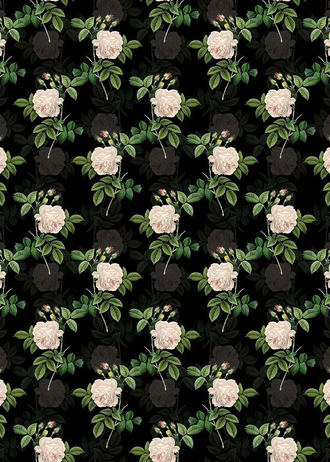 Floral Rosa Indica Pattern