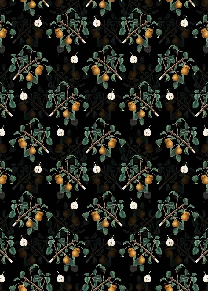 Floral Seckel Pear Pattern